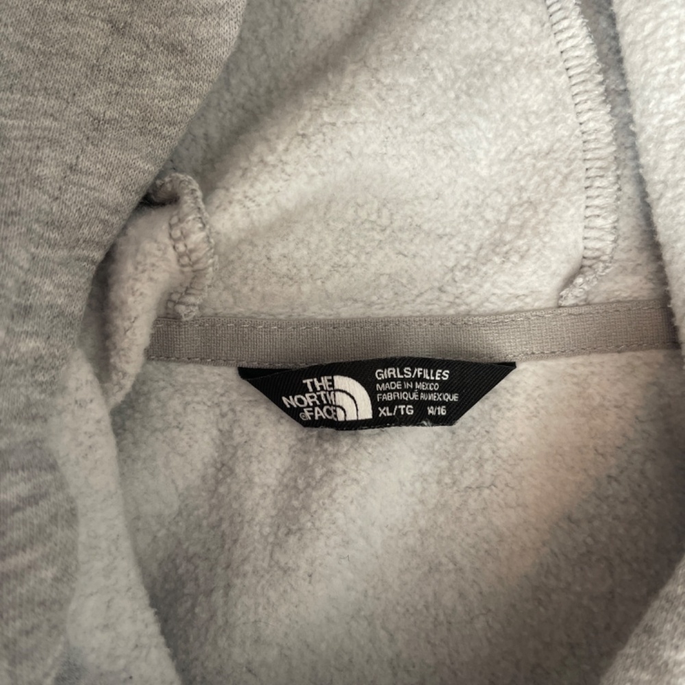 Girls The North Face Gray Logo Hoodie / Pullover Size XL (14-16) - Picture 4 of 7